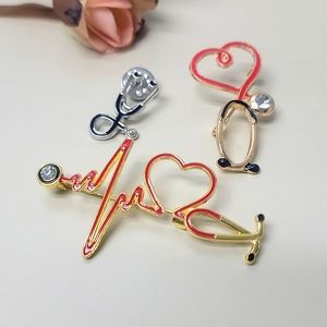 Three Pin Accessories Stethoscope with our Series Paint Badges